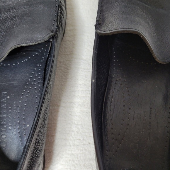 Cole Haan Shoes Flats Size 7 Casual Slip On Loafer Black Leather - Picture 7 of 16